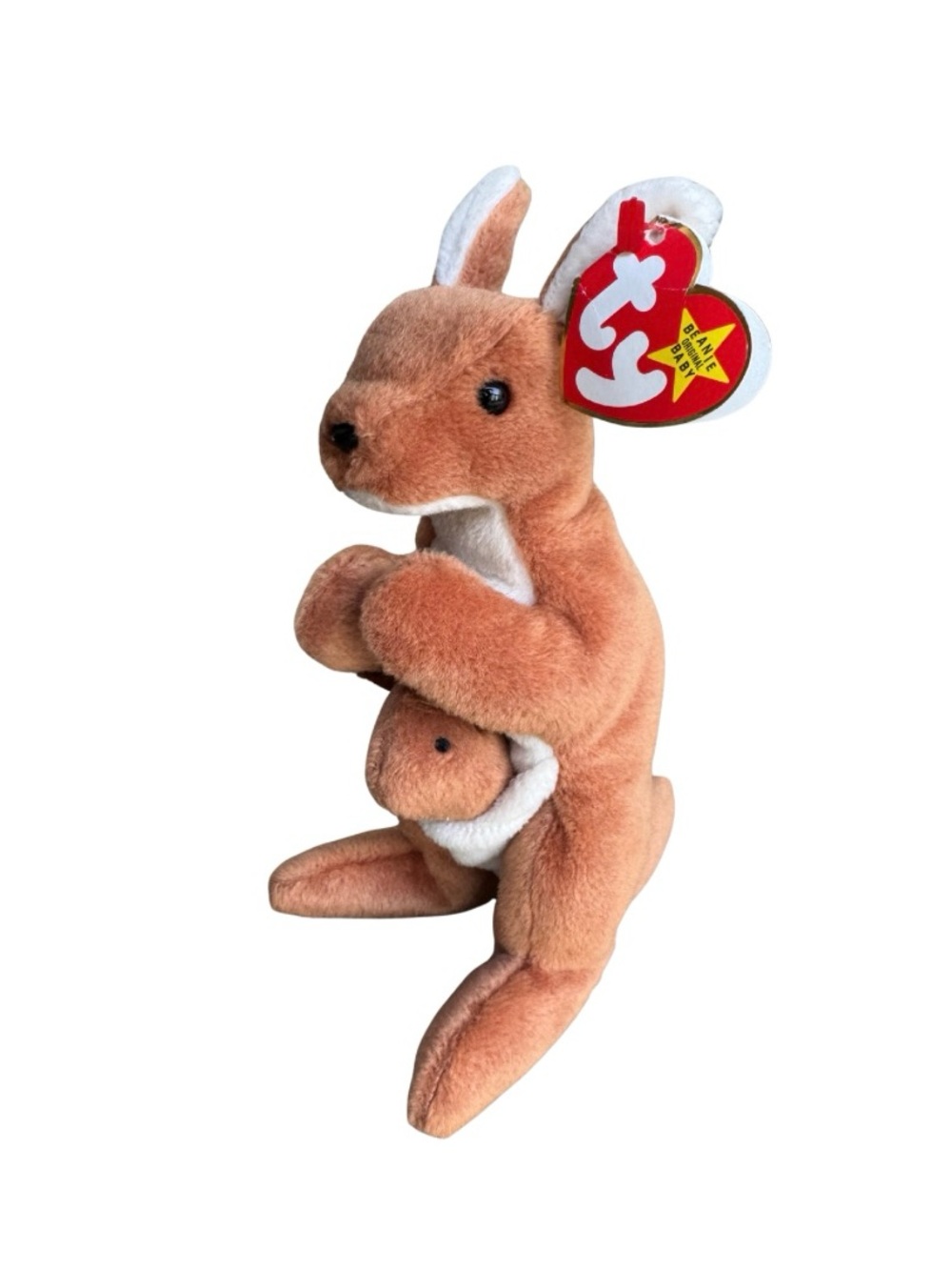 Ty Pouch the Kangaroo and Joey Beanie Baby 1996
